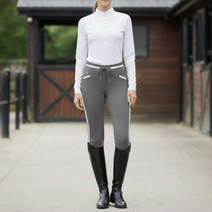 Nouveau style 2024, best-seller : Pantalon d'équitation pour femme, taille haute, avec grip intégral et boutons - Product Image 3