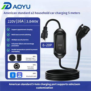 Chargeur EV portable de niveau 2, 16A 7kW/3.5kW, Type 1, station de charge à domicile et en voyage, réglable 85V-265V, multi-tension - Product Image 3
