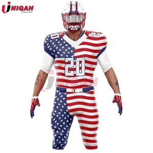 ชุดอเมริกันฟุตบอลราคาสมเหตุสมผล ผลิตตามสั่ง ชุดกีฬาทีมแบบกำหนดเอง ผ้าโพลีเอสเตอร์/คอตตอน ระบายอากาศได้ดี ใหม่ - Product Image 6