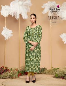 Catalogue complet exclusif de la Collection Kurti imprimée en rayonne disponible au tarif de gros adapté aux vêtements décontractés - Product Image 6