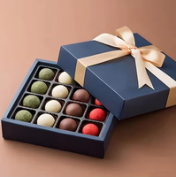 Boîte-cadeau en papier personnalisée de luxe haut de gamme pour chocolats, bonbons et barres de praline, avec revêtement UV et doublure en éponge, portable pour les collations