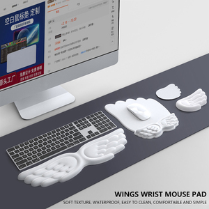 Wholesale Office <strong>Keyboard</strong> Hand <strong>Rest</strong> with Angel Wings Design Memory Foam Wrist Mouse Pad with Wrist <strong>Rest</strong> Support - Product Image 3