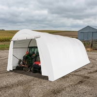 Abri d'entrepôt robuste 12x20FT, structure en acier, imperméable, résistant au vent, tente de stockage en PVC, tissu PE