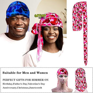 Durags de Moda con MOQ Bajo, Durags Personalizados con Impresión de Diseñador para Hombre, Durags Sedosos - Product Image 2