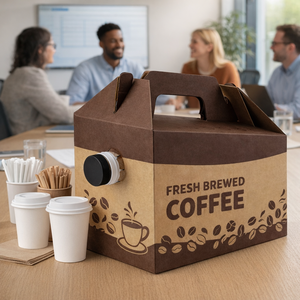 En stock: Dispensadores de café desechables de 96 oz, dispensador de bebidas calientes, portavasos de café con asa para fiestas, catering y comida para llevar. - Product Image 6