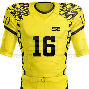 ชุดเครื่องแบบอเมริกันฟุตบอลสำหรับผู้ชายชุดเสื้อแขนสั้นระบายอากาศได้ดีมาใหม่พร้อมโลโก้ออกแบบได้ตามต้องการ - Product Image 6