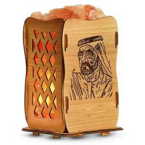 ตะกร้าไม้แกะสลักฐานไม้โคมไฟคริสตัลกลางคืนทำด้วยมือโคมไฟเกลือหิมาลัยทำมือตะกร้าดอกไม้แกะสลักรูปสัตว์ของตกแต่งห้อง - Product Image 1