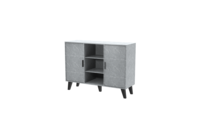 Armoire de salon en bois de style moderne, grand espace de rangement, personnalisable, panneau en bois à 2 portes, design à 3 étagères, meubles de maison