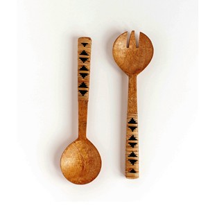 Juego de Servidores de Ensalada Recubiertos de Resina Hechos en India, Ecológicos, Aptos para Lavavajillas, Utensilios de Cocina Modernos de 11 Pulgadas - Product Image 6