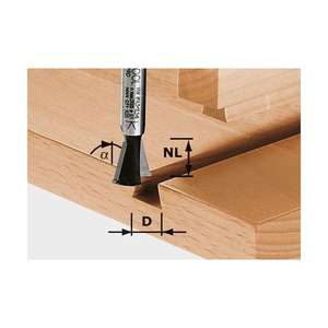 Fresa Festool HW S8 D143/13,5/15 para Ranuras de Cola de Golondrina - Product Image 1