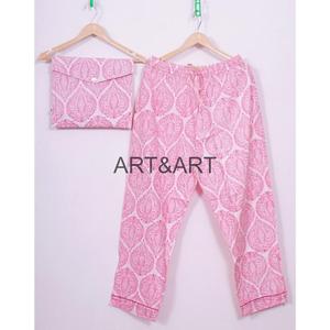 Conjunto de Pijama de Lujo 100% Algodón Orgánico para Mujer, Diseño Floral, Suave y Transpirable, Camisa de Dormir para Todas las Temporadas, Regalos para Damas de Honor - Product Image 3