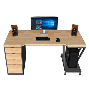 โต๊ะเกมมิ่ง GD68064 พร้อมชั้นวาง CPU ขนาด 160x70 ซม. ผิวหน้าคาร์บอนและ MDF พร้อมไฟ LED วัสดุไม้ โลหะ และพลาสติก สำหรับใช้งานกับคอมพิวเตอร์สำนักงาน - Product Image 2