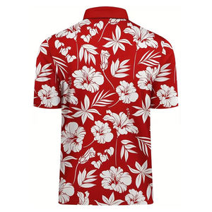 Camiseta de Golf de Manga Corta para Hombre, de Alta Calidad, Antiarrugas, de Punto Sólido, con Diseño de Abertura, Estampado por Sublimación, Ajustada - Product Image 2