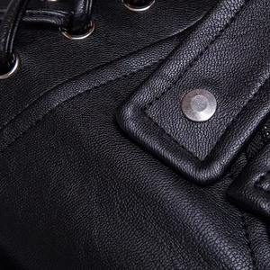 Veste en cuir d'hiver slim pour homme, best-seller 2026, avec tissu en laine peignée, imperméable et coupe-vent, design personnalisé, option de logo sur le devant - Product Image 5