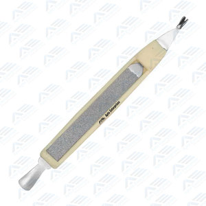 Cuchillo para cutículas 3 en 1 de alta calidad, empujador en forma de V y herramienta combinada de lima de uñas para el cuidado profesional de las uñas, uso de manicura y pedicura - Product Image 1