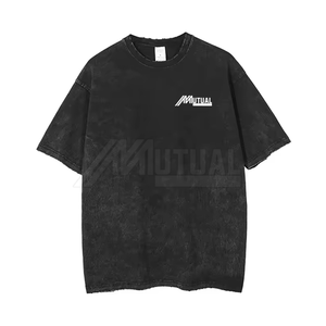 Camiseta de lavado ácido para hombre superventas, nuevo diseño, tejido de punto de algodón 100%, MOQ bajo, venta al por Mayor en Venta - Product Image 1