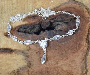 Topaze bleue 925 argent Sterling à facettes pierre précieuse naturelle Designer chaîne collier Marquise collier bijoux faits à la main cadeau pour elle - Product Image 3