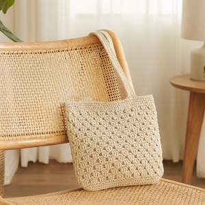 กระเป๋าสะพายข้างแฮนด์เมดสไตล์ใหม่สำหรับผู้หญิงทำจากผ้าฝ้ายธรรมชาติทอในงานแต่งงานของอินเดีย - Product Image 1