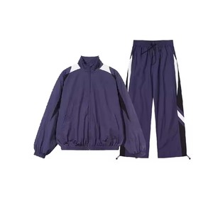 High Quality Custom Made Men Unisex <b>Cargo</b> Windbreaker Jacket With Jogger Pant Sets Tracksuit - Product Image 1