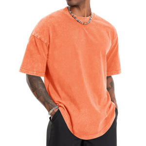Camiseta Extra Grande para Hombre, Lavada al Ácido, 100% Algodón, Venta al por Mayor, Estilo Urbano Personalizado, Gran Venta para Estilo Urbano - Product Image 3