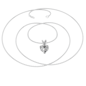 Collier pendentif chaîne à maillons en moissanite cœur 0,7 ct, or 14 carats, quatre griffes, cadeau de fête de mariage pour femme, approvisionnement direct d'usine - Product Image 5