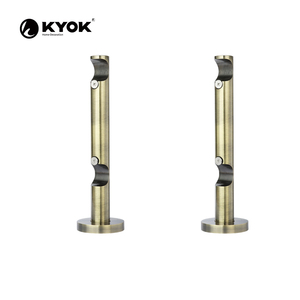 Soportes Metálicos KYOK para Cortinas de Pared, Forma de U, Diseño Moderno, Acabado Plateado, Dorado y Bronce, Estilo Minimalista - Product Image 2