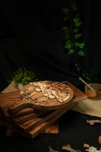 Tabla de cortar redonda de madera 100% de calidad superior apta para lavavajillas para uso en utensilios de cocina - Product Image 4