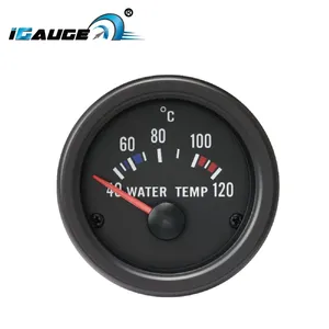 52mm <b>Black</b> Face Flat Clear Lens for Auto Car Truck Bus 90 Degree <b>Bulb</b> <b>Light</b> 40~120 Celsius Electrical Water Temp Gauge - Product Image 1