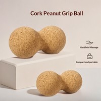 Rouleau de massage en liège, rouleau cacahuète, ensemble de yoga 5-10cm, libération myofasciale, thérapie des points de pression, relaxant musculaire naturel YS CK-MB-01
