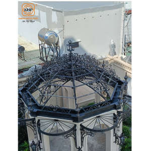 Gazebo élégant en fonte KHP pour jardin, galvanisé, durable, résistant aux intempéries, écologique, montage facile, cadre en métal fabriqué au Vietnam - Product Image 4