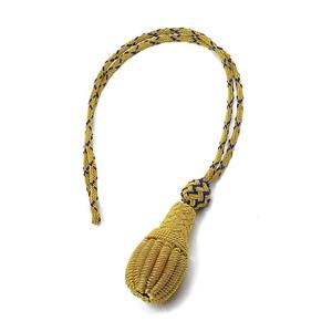 Noeud de sabre uniforme de cérémonie bleu et or conçu sur mesure pour l'équipement de défense personnelle - Product Image 1