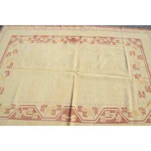 Classic Vintage Turkish Rug 5.7 X 8.5ft Handmade <b>Wool</b> Patchwork Design Rectangle Style Tabriz Latex Bedside Rug Yellow <b>Brown</b> - Product Image 5