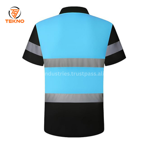 Camisas reflectantes Polo para hombre Logotipo personalizado Hi Vis Ropa DE TRABAJO Camisas Polo de trabajo de manga corta Camisetas Polo de seguridad reflectantes OEM - Product Image 5