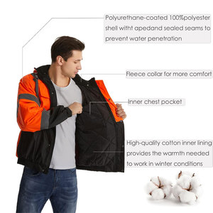 Vêtement de travail unisexe, veste de sécurité réfléchissante ignifuge respirante, vente en gros d'usine, vêtements de travail haute visibilité fluorescent - Product Image 4