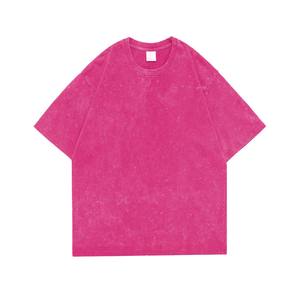 Camiseta personalizada de color sólido en blanco liso con hombros descubiertos para adultos, talla libre, lavado ácido - Product Image 1