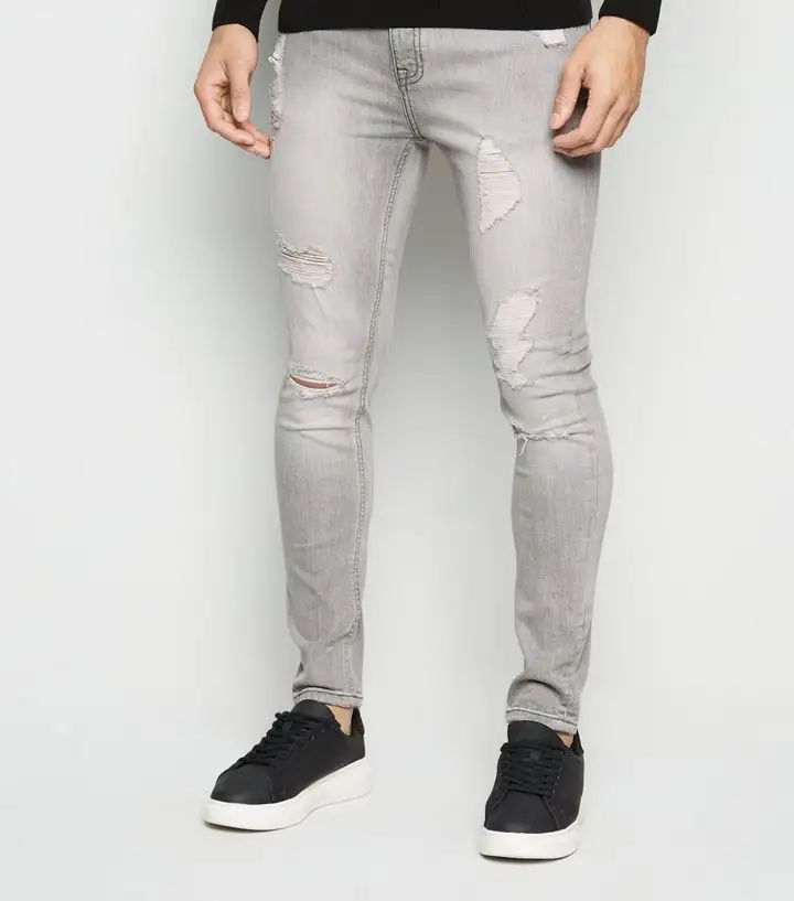 Yırtık kot kot yüksek kaliteli Indigo küçük miktar toptan ucuz fiyat pamuk özel kot pantolon erkekler için bangladeş