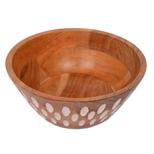 Aspecto de diseñador más exigente con diseño elegante Venta caliente Esmalte de madera Impreso Cuenco terminado Accesorios de restaurante Cuenco de madera - Product Image 4