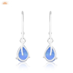 Latest Trending Aurora Opal Blue Designer Dangle 925 Sterling Silver <b>Handmade</b> <b>Earrings</b> Custom Hand Made Jewellery Manufracturer - Product Image 2
