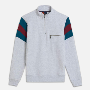 Camisetas de punto de forro polar para hombre, cuello alto, de alto gramaje, con absorción de humedad, tipo jersey, lisas, con logotipo personalizado, oversize, hombro caído, estampadas - Product Image 1