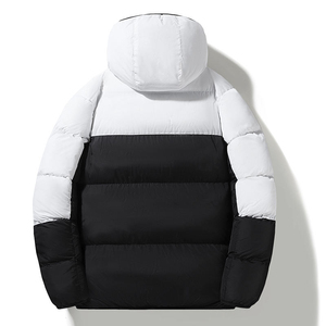 Venta al por mayor chaqueta Puffer logotipo personalizado OEM impreso de alta calidad personalizado chaqueta de invierno para los hombres burbuja Puffer con chaqueta para los hombres - Product Image 2