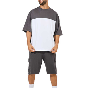 Nouveau 2025 été hommes coton T-Shirt Shorts ensemble respirant décontracté Twin tenues personnalisé OEM en gros - Product Image 1