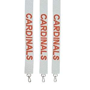 Sangle de sac à main sportive en coton perlé Cardinals, accessoire de sac artisanal, parfait pour la personnalisation - Product Image 2