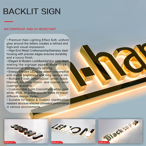 Lettres personnalisées en acrylique, lettres en métal 3D illuminées, enseigne en relief LED pour boutique, bureau, mariage, hôtels, centres commerciaux, lettres 3D rétroéclairées en <span class=keywords><strong>extérieur</strong></span> - Product Image 2