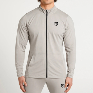 Wholesale Fashion Style <b>Grey</b> Terry Fleece Jacket Plain <b>Mens</b> Winter Jackets Custom <b>Mens</b> Jackets Hot Sale Products - Product Image 6