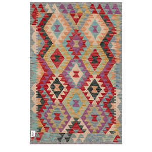 Alfombra Kilim de Maimana, Afganistán, 149 x 100 cm, Alfombras y Conjuntos Tradicionales Afganos - Product Image 1