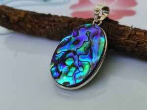 Colgantes y dijes de joyería fina de concha de abulón Natural más modernos, collar de bisel elegante y único, joyería para mujer - Product Image 2