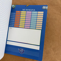 Services d'impression de cahiers scolaires personnalisés en papier, livre d'étudiant, panda roux