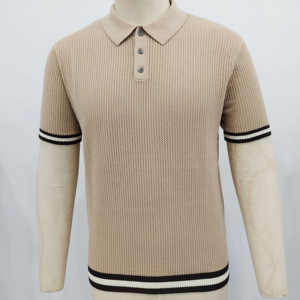 Suéter Polo de Punto Personalizado al por Mayor con Logotipo Personalizado para Hombre, Camiseta Polo de Punto Calado de Manga Corta para Verano - Product Image 1