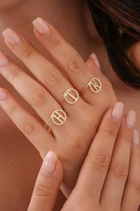 Anillo de Boda Clásico de Oro Amarillo Sólido de 10K con Certificación IGI, Inicial Personalizada, Diamantes Cultivados en Laboratorio, Pavé, Aniversario - Product Image 2