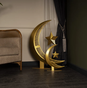 Croissant de lune étoile mosquée or métal Table Accent élégant décor islamique pour l'Aïd et le Ramadan parfait table cadeau et décor - Product Image 6